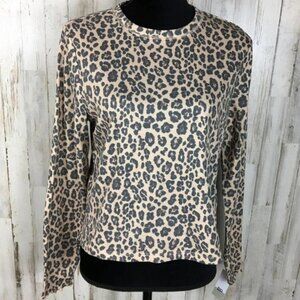 BP Cozy Thermal Top Cheetah Animal Long Sleeve XL